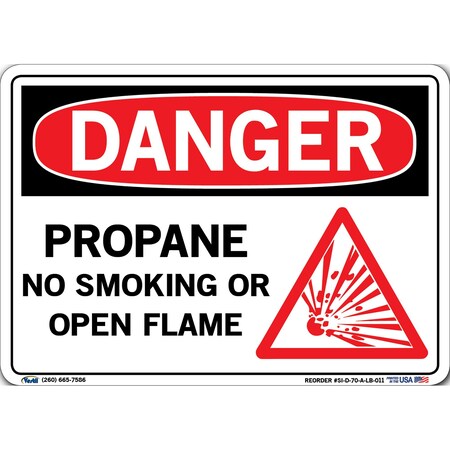 Vestil Vinyl Label Sign, 7-1/2" H, 10-1/2" W, Vinyl Label, Rectangle, English, SI-D-70-A-LB-011 SI-D-70-A-LB-011